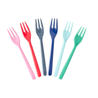 Set of 6 Melamine Forks Believe In Red Lipstick Colours Collection Rice DK